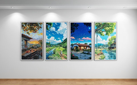 Decorative Painting Abstract Painting Landscape Painting Photo Frame Photo Wall Background Painting Propaganda Painting Art Painting 3d model