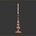 Copper Candelabra With Three Candle Holders Ornate Base And Curved Arms