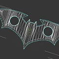 Iconic Batman Bat Shaped Logo Design With Detailed Edges On Black Background
