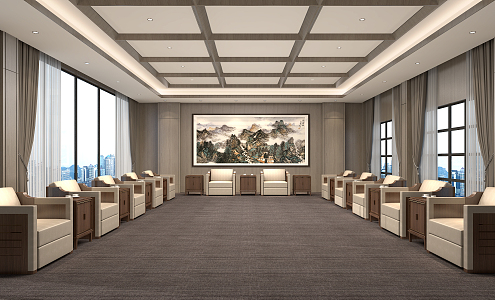 New Chinese Reception Room 3d model