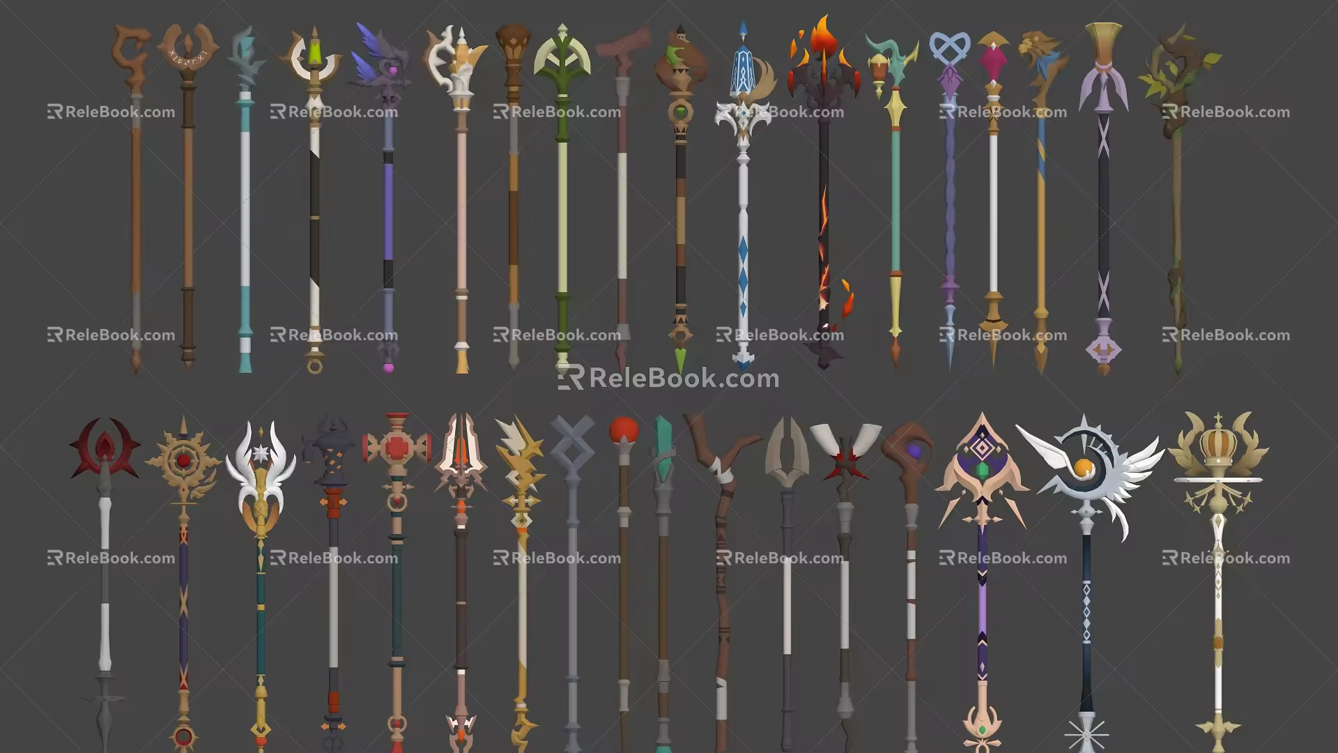 Weapon Cold Weapon Wand Magic Stick Game Weapon 3d model