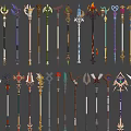 Weapon Cold Weapon Wand Magic Stick Game Weapon 3d model