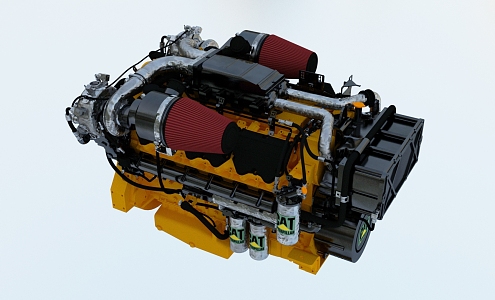 engine generator diesel engine 3d model