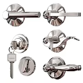 Stainless Steel Door Handles Various Types Lever Knob Lock Sets for Home Interior Doors