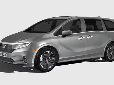Silver Honda MPV Car With Family Friendly Design Sleek Exterior And Alloy Wheels 3d model