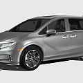 Silver Honda MPV Car With Family Friendly Design Sleek Exterior And Alloy Wheels