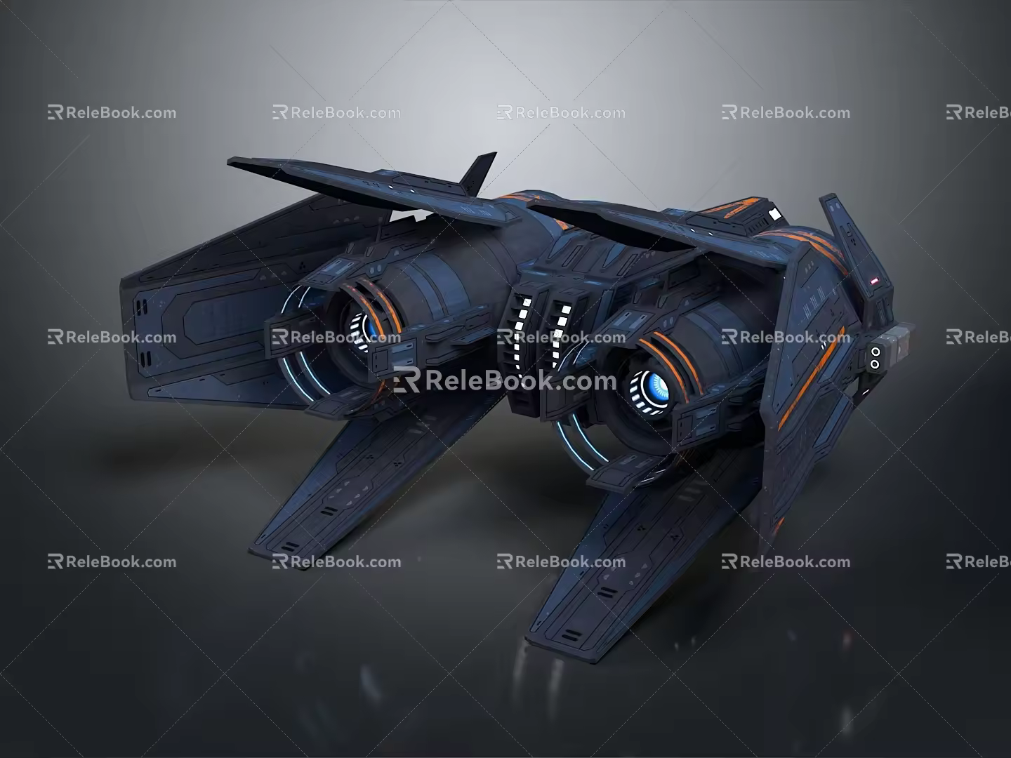 Modern Spaceship Spacecraft 3d model