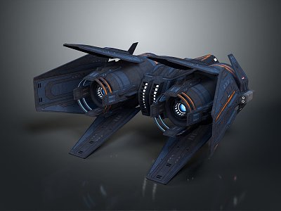 Modern Spaceship Spacecraft 3d model