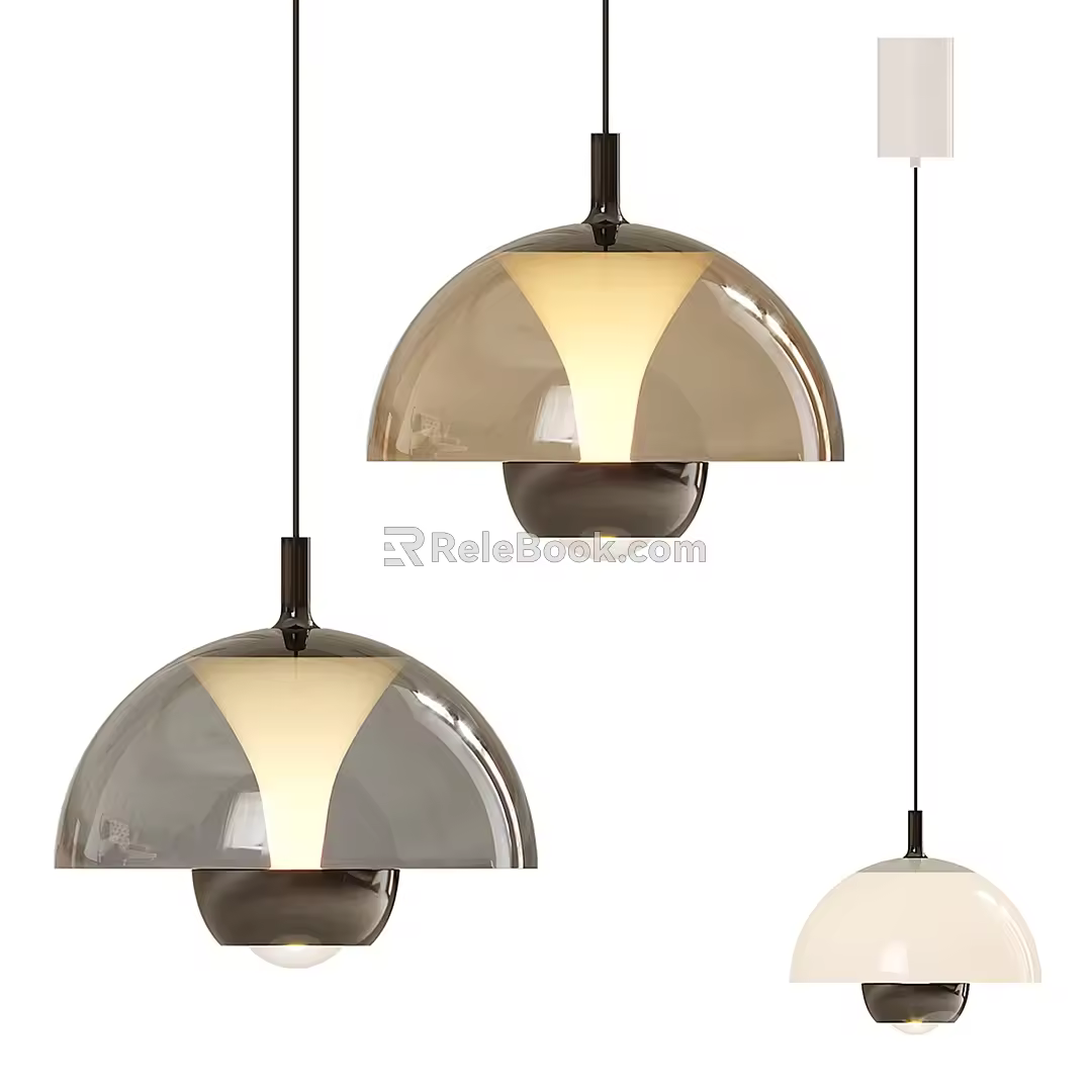 Light Luxury Chandelier Combination 3d model