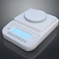 White Desktop Digital Electronic Scale With Digital Display And Control Buttons 3d model