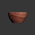 Red And Pink Swirled Marble Bowl As Daily Life Decorative Item With Smooth Surface