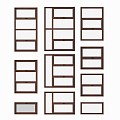 Modern windows aluminum clad wood doors and windows 3d model