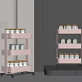 Modern Designer Rolling Storage Racks With Multiple Shelves For Home Jar Storage