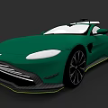 Green Sports Car With Roof Rack Sleek Design White Roof And Black Wheels
