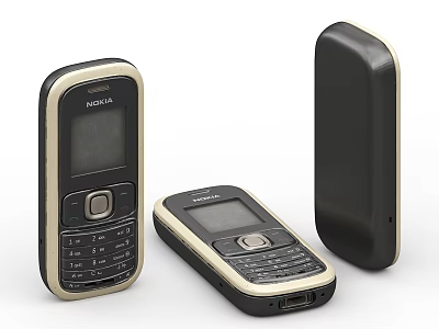 Nokia Classic Feature Phones With Keypad Display And Multiple Angles View 3d model