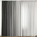 Elegant Textured Curtains in Black Gray and White for Modern Home Window Decor