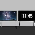 Modern TVs with Starry Sky Windows 10 and Time Display 11 45 3d model