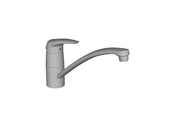 Kitchen sink basin faucet 3d model
