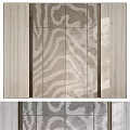 Elegant Background Wall With Zebra Pattern Light Colored Panels And Marble Design