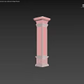 Carved Stone Column with Intricate Patterns Decorative Top and Base Classical Design 3d model