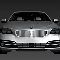 BMW Silver Luxury Sedan Featuring Modern Sleek Body And Chrome Grille Design