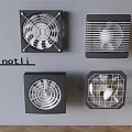 Minotli Air Conditioning Fans With Four Different Modern Wall Design Styles 3d model
