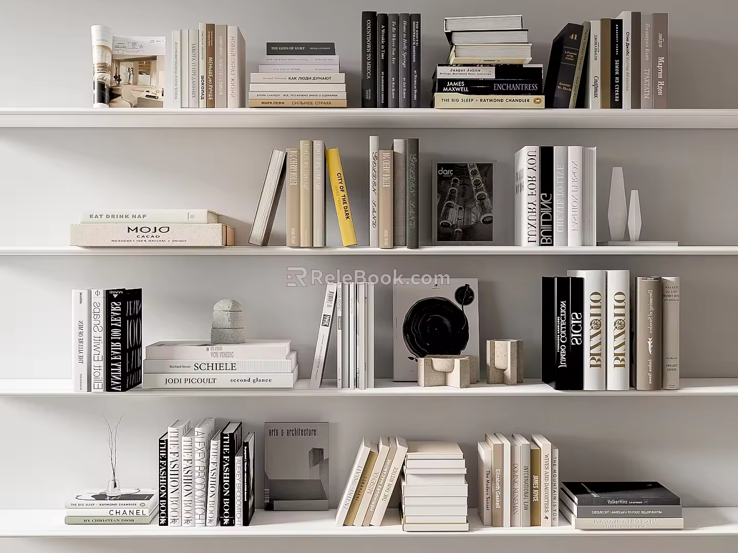 Book Combination Wall Hanging Bookshelf Book Ornaments 3d model