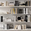 Book Combination Wall Hanging Bookshelf Book Ornaments 3d model