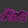 Vintage Black Motorcycle Model With Leather Seat And Silver Wheels