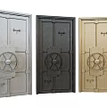 Stylish Barn Door Designs With Metal Panels And Decorative Wheels