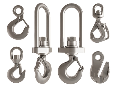 Hook Ring Hook Metal Hardware Industrial Equipment 3d model