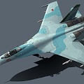 Su-27 fighter flanker jet fighter 3d model