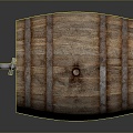 Wooden Barrel Water Barrel Old Wooden Barrel Water Barrel Pot Container Realistic 3d model