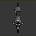 Stylish Silver Motorcycle With Red Wheels Black Seat And Sporty Design