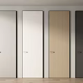 Modern Hinged Ghost Doors For Bedroom With Invisible Design And Multiple Colors 3d model