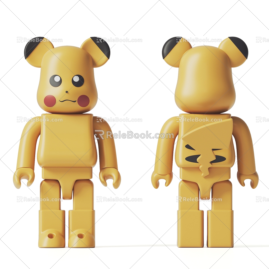 modern violent bear ornaments violent bear modern doll ornaments 3d model