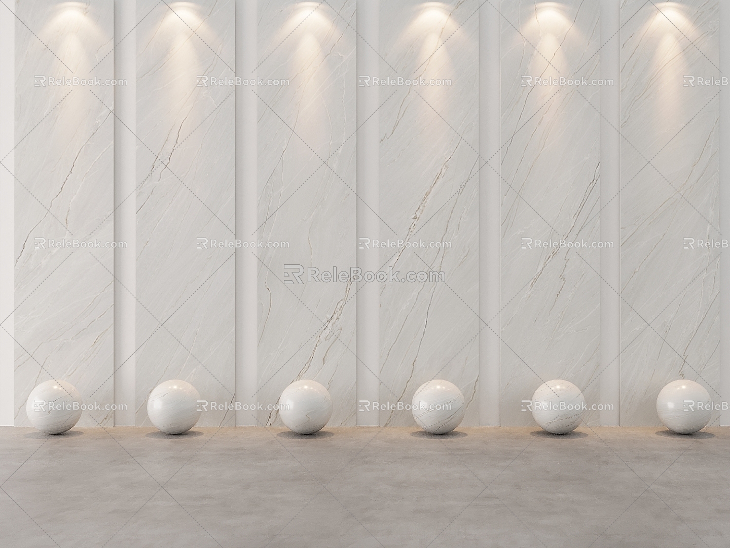 Diamond White Modern Marble Background Wall Marble Wall Panel Marble Wall Trim Panel 3d model