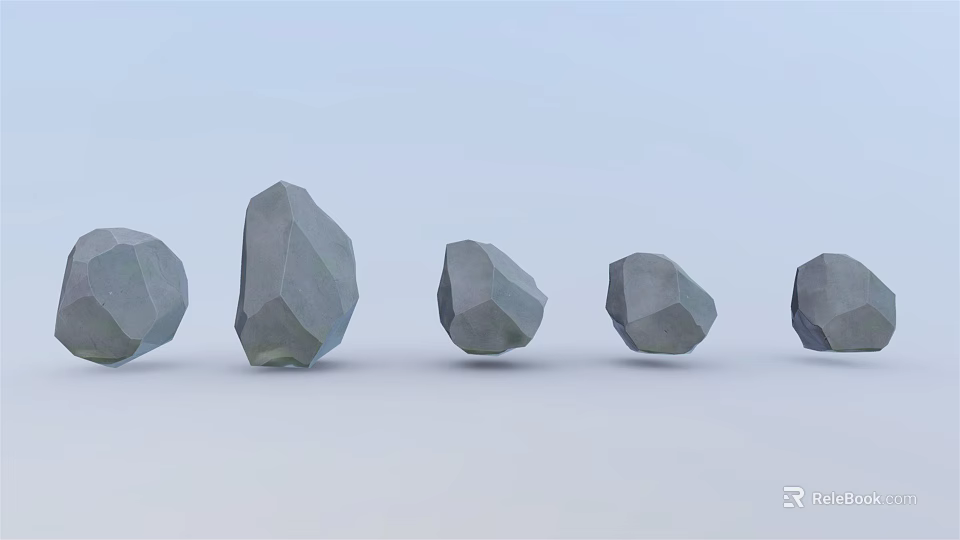 Natural Wood And Stone Materials For Home Decorative Design Elements 3d model 