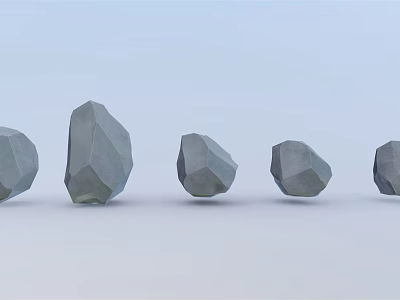 Natural Wood And Stone Materials For Home Decorative Design Elements 3d model