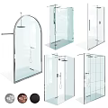 Sleek Modern Shower Head With Frameless Glass Enclosure And Chrome Fixture Design