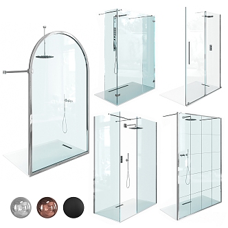 Glass shower room 3d model