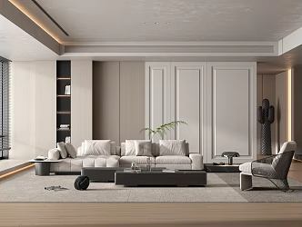 modern living room 3d model