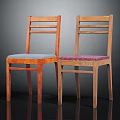 Stylish Wooden Chairs With Backrests And Upholstered Seats In Different Colors
