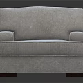 Light Gray Fabric Modern Minimalist Single Sofa With Comfortable Armrests And Seating