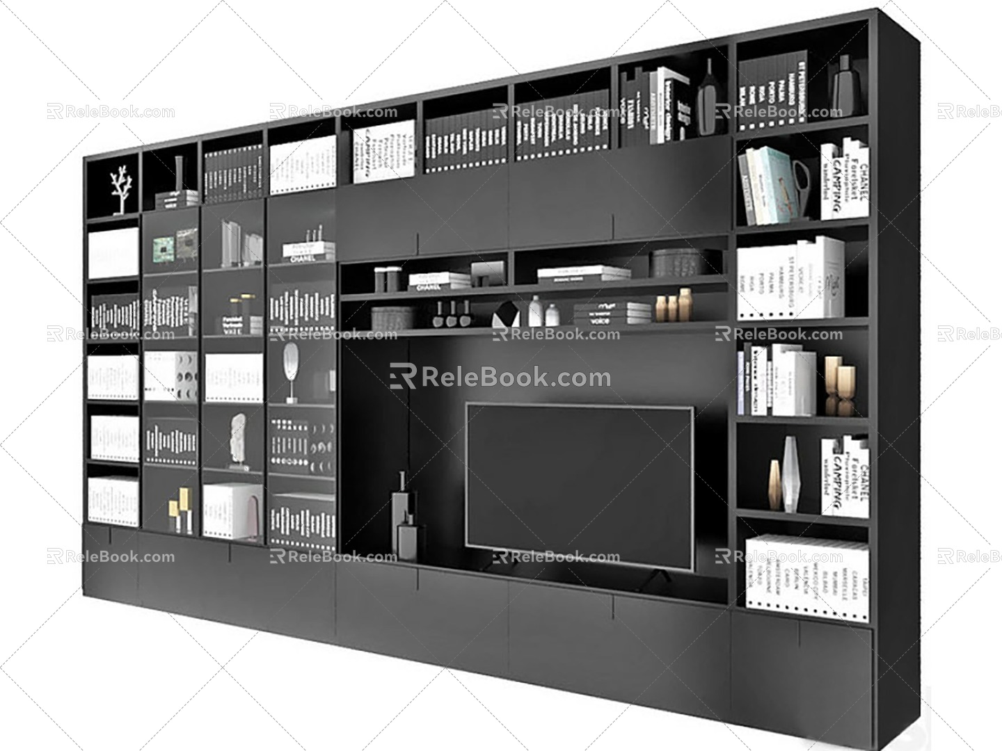 Bookcase TV Cabinet Display Cabinet Wine Cabinet Display Cabinet 3d model