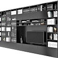 Bookcase TV Cabinet Display Cabinet Wine Cabinet Display Cabinet 3d model