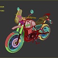 Modern motorcycle two-wheeled motorcycle off-road motorcycle road racing motorcycle 3d model