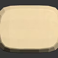 White Oval Carved Soap With Engraved Letters On Smooth Surface 3d model
