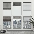 Modern roller shutter roller shutter curtain 3d model