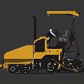 Yellow Road Roller With Driver Cabin Front Compaction Drum And Mechanical Parts 3d model